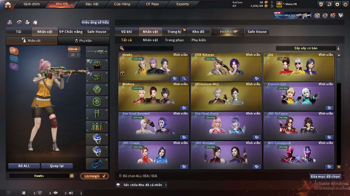 shop acc cf uy tin gia re